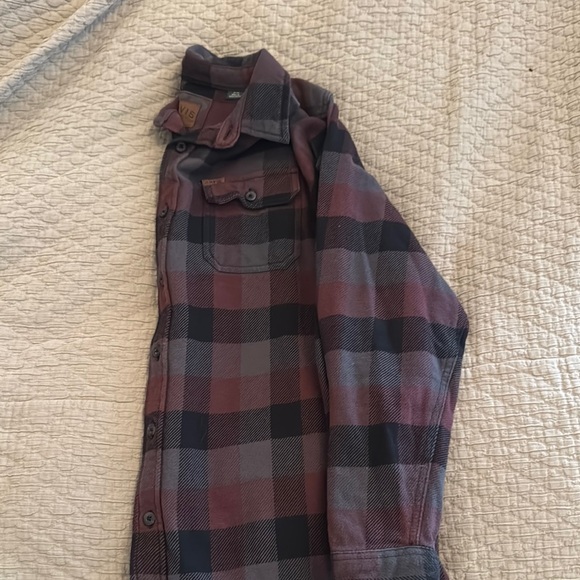 Red and Black Plaid Casual Button Down Shirt - Picture 4 of 6